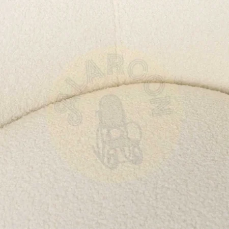 Sillón blanco en tejido y metal para salón con relleno de foam y algodón elástico 68x66x74cm - Ixia - 614513IX - foto-secundaria-6
