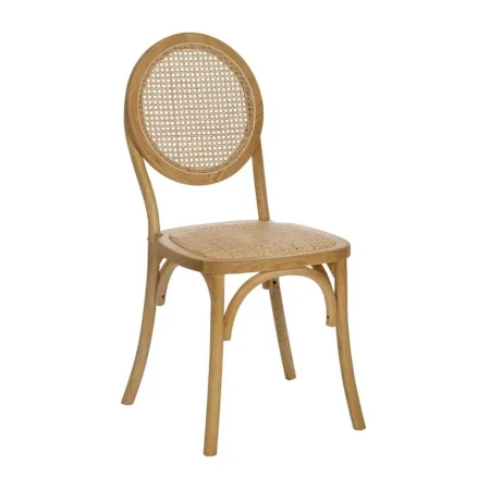 Silla natural en madera de olmo y ratán asiento 46cm 45x57x92cm - Ixia - 614568IX - foto-blanco