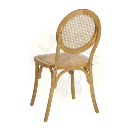 Silla natural en madera de olmo y ratán asiento 46cm 45x57x92cm - Ixia - 614568IX - foto-secundaria-2