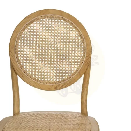 Silla natural en madera de olmo y ratán asiento 46cm 45x57x92cm - Ixia - 614568IX - foto-secundaria-3