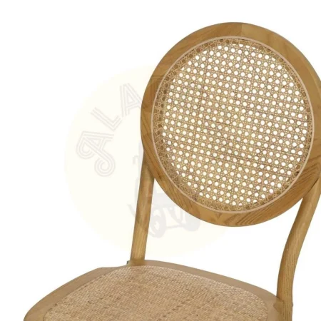 Silla natural en madera de olmo y ratán asiento 46cm 45x57x92cm - Ixia - 614568IX - foto-secundaria-4