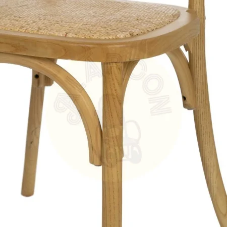 Silla natural en madera de olmo y ratán asiento 46cm 45x57x92cm - Ixia - 614568IX - foto-secundaria-6