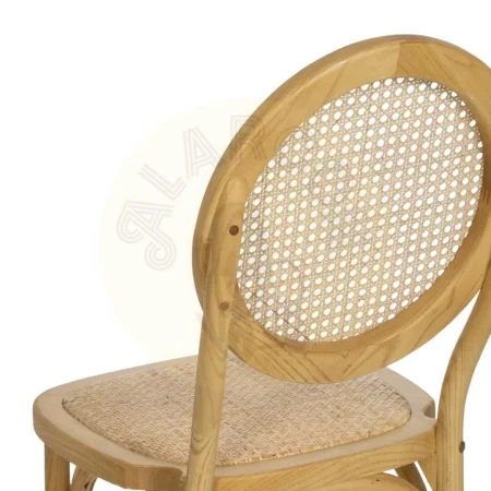 Silla natural en madera de olmo y ratán asiento 46cm 45x57x92cm - Ixia - 614568IX - foto-secundaria-8