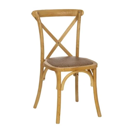 Silla Aspas en madera de olmo y ratán natural 50x56x87cm - Ixia - 614569IX - foto-blanco