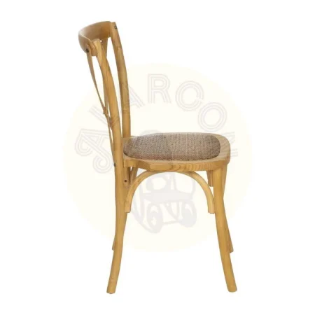 Silla Aspas en madera de olmo y ratán natural 50x56x87cm - Ixia - 614569IX - foto-secundaria-1