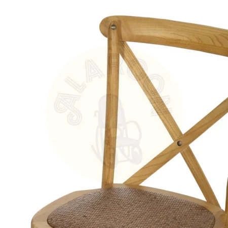 Silla Aspas en madera de olmo y ratán natural 50x56x87cm - Ixia - 614569IX - foto-secundaria-4