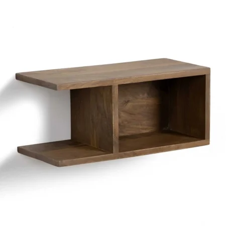 Mesita flotante de madera de mango color miel 45x20x20cm - Ixia - 614589IX - foto-blanco