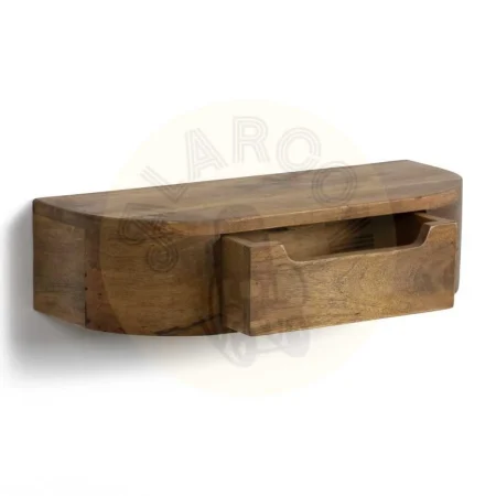 Mesita flotante en madera de mango color miel con cajón 50x20x13cm - Ixia - 614590IX - foto-secundaria-1