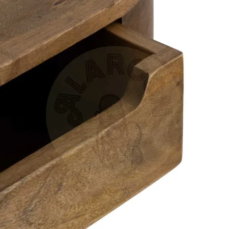 Mesita flotante en madera de mango color miel con cajón 50x20x13cm - Ixia - 614590IX - foto-secundaria-2