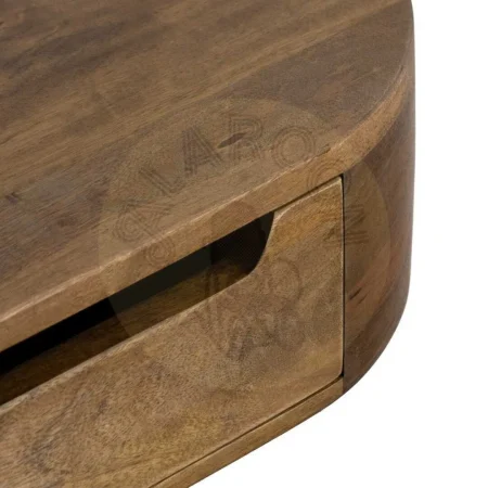Mesita flotante en madera de mango color miel con cajón 50x20x13cm - Ixia - 614590IX - foto-secundaria-3