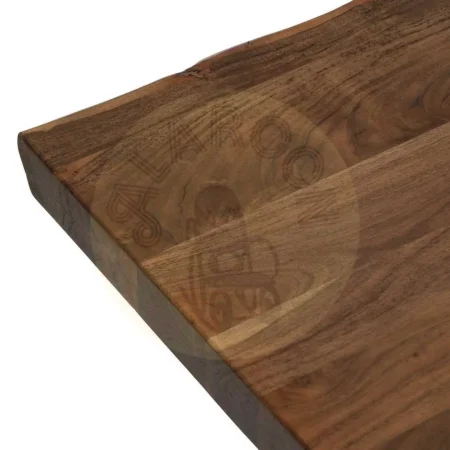 Mesa de comedor marrón de madera de acacia con patas regulables en 3 posiciones 180x90x77cm - Ixia - 614595IX - foto-secundaria-1