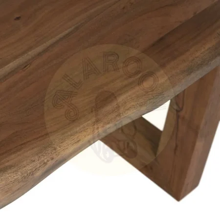 Mesa de comedor marrón de madera de acacia con patas regulables en 3 posiciones 180x90x77cm - Ixia - 614595IX - foto-secundaria-2