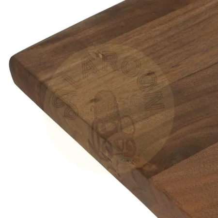 Mesa de comedor madera de acacia marrón tablero 5cm patas regulables 3 posiciones 240x100x76cm - Ixia - 614596IX - foto-secundaria-1