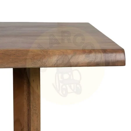 Mesa de comedor madera de acacia marrón tablero 5cm patas regulables 3 posiciones 240x100x76cm - Ixia - 614596IX - foto-secundaria-3
