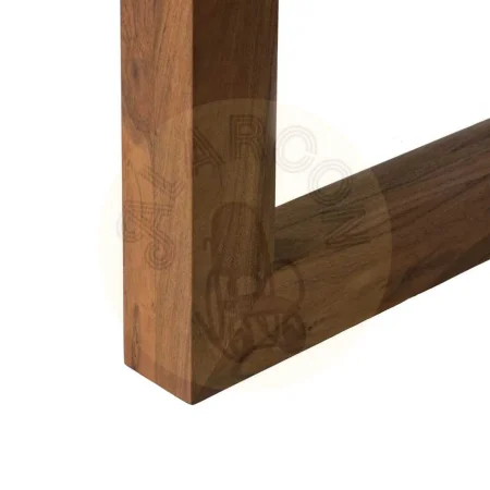 Mesa de comedor madera de acacia marrón tablero 5cm patas regulables 3 posiciones 240x100x76cm - Ixia - 614596IX - foto-secundaria-8