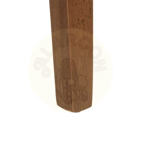 Silla tapizada en tejido verde y marrón con estructura de madera de haya 51x55x75cm - Ixia - 614599IX - foto-secundaria-11