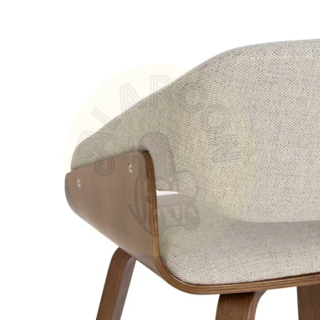 Silla tapizada en tejido gris marrón con estructura de madera de haya 51x55x75cm - Ixia - 614600IX - foto-secundaria-5