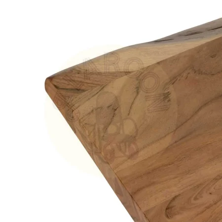 Mesa comedor natural en madera de acacia con tablero 5cm y patas regulables en 3 posiciones 280x100x76cm - Ixia - 614601IX - foto-secundaria-1