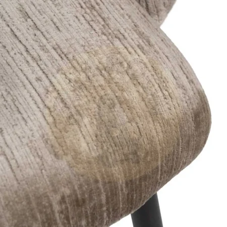 Silla tapizada en tejido poliéster color taupe con patas de hierro 58x60x80.50cm - Ixia - 614603IX - foto-secundaria-6