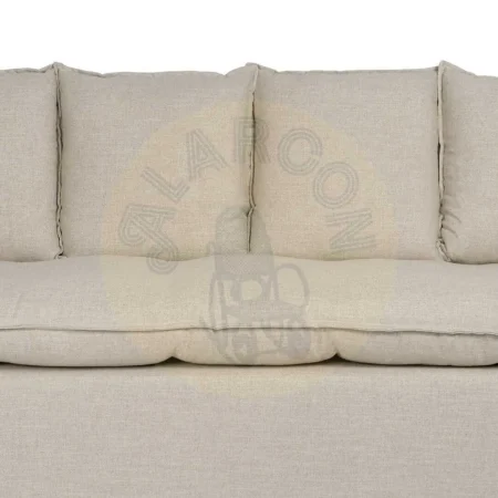 Sofá 4 plazas en tejido natural desenfundable patas de madera 220x100x91cm - Ixia - 614608IX - foto-secundaria-5