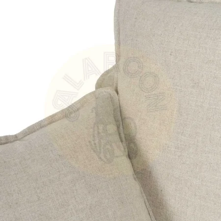 Sofá 4 plazas en tejido natural desenfundable patas de madera 220x100x91cm - Ixia - 614608IX - foto-secundaria-8