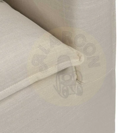 Sofá 4 plazas crema desenfundable en tejido viscosa y lino patas de madera 220x100x91cm - Ixia - 614609IX - foto-secundaria-8
