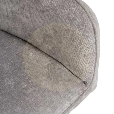 Silla con brazos tapizada en tejido gris claro y estructura metálica 58x58x83cm - Ixia - 614610IX - foto-secundaria-5