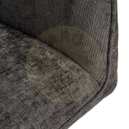 Silla con brazos tapizada en tejido gris oscuro con estructura metálica 58x58x83cm - Ixia - 614611IX - foto-secundaria-5