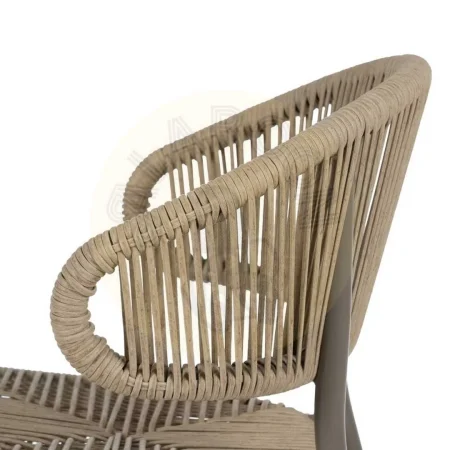 Silla apilable de polietileno y aluminio para exterior color natural gris 59x58x79cm - Ixia - 614612IX - foto-secundaria-4