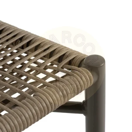 Silla apilable de polietileno y aluminio para exterior color natural gris 59x58x79cm - Ixia - 614612IX - foto-secundaria-5