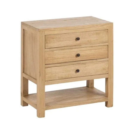 Mesita natural de madera mindi para dormitorio 60x35x65cm - Ixia - 614620IX - foto-blanco