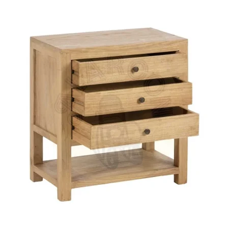 Mesita natural de madera mindi para dormitorio 60x35x65cm - Ixia - 614620IX - foto-secundaria-1
