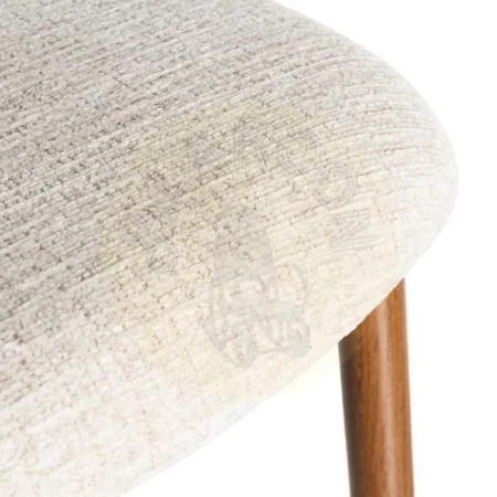 Silla tapizada beige en tejido 100% poliéster y estructura metálica 53x51x76.50cm - Ixia - 614625IX - foto-secundaria-8