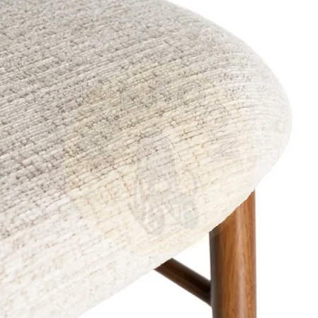 Taburete beige tapizado en tejido 100% poliéster con estructura metálica en acero 53x52x95cm - Ixia - 614626IX - foto-secundaria-8