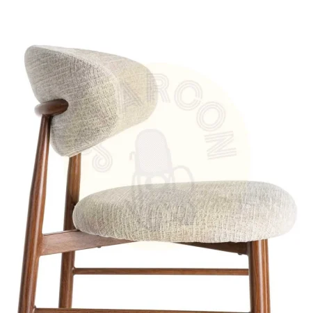 Taburete alto beige en tejido con estructura metálica 54x52x105cm - Ixia - 614627IX - foto-secundaria-5