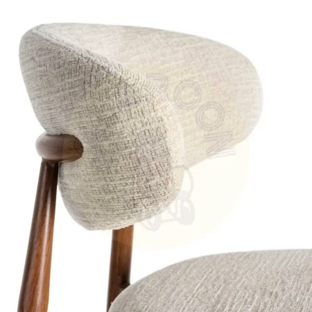 Taburete alto beige en tejido con estructura metálica 54x52x105cm - Ixia - 614627IX - foto-secundaria-6