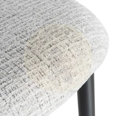 Silla gris tapizada en tejido 100% poliéster con estructura metálica 53x51x76.50cm - Ixia - 614628IX - foto-secundaria-8