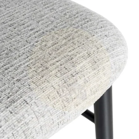 Taburete gris tapizado en tejido 100% poliéster con estructura de acero 53x52x95cm - Ixia - 614629IX - foto-secundaria-8