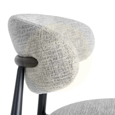 Taburete alto tejido gris con estructura metálica 54x52x105cm - Ixia - 614630IX - foto-secundaria-6