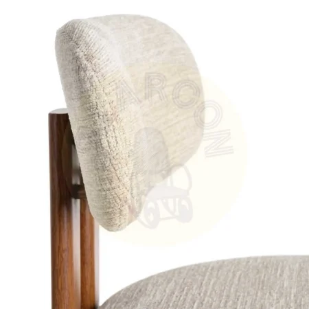 Silla beige en tejido con estructura metálica 50x47x81cm - Ixia - 614631IX - foto-secundaria-6