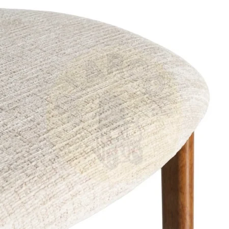 Silla beige en tejido con estructura metálica 50x47x81cm - Ixia - 614631IX - foto-secundaria-8