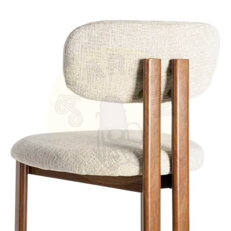 Taburete alto beige en tejido y estructura metal 50x47x109cm - Ixia - 614632IX - foto-secundaria-4