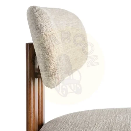 Taburete alto beige en tejido y estructura metal 50x47x109cm - Ixia - 614632IX - foto-secundaria-5