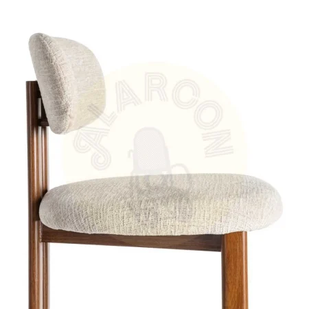 Taburete alto beige en tejido y estructura metal 50x47x109cm - Ixia - 614632IX - foto-secundaria-6