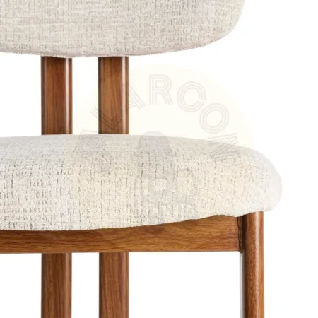 Taburete alto beige en tejido y estructura metal 50x47x109cm - Ixia - 614632IX - foto-secundaria-7