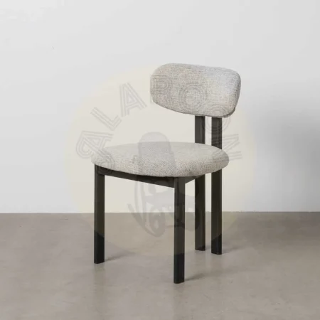 Silla en tejido gris con estructura metálica 50x47x81cm - Ixia - 614633IX - foto-secundaria-10