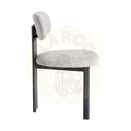 Silla en tejido gris con estructura metálica 50x47x81cm - Ixia - 614633IX - foto-secundaria-2