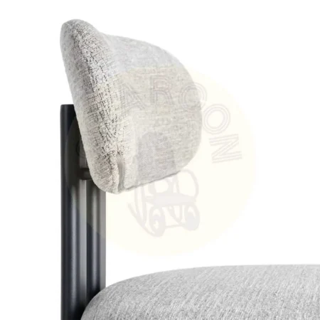 Silla en tejido gris con estructura metálica 50x47x81cm - Ixia - 614633IX - foto-secundaria-5