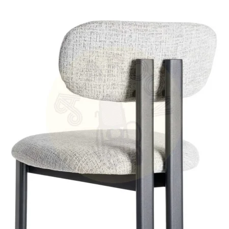 Taburete tapizado en tejido gris con estructura metálica asiento 75cm 50x47x109cm - Ixia - 614634IX - foto-secundaria-4