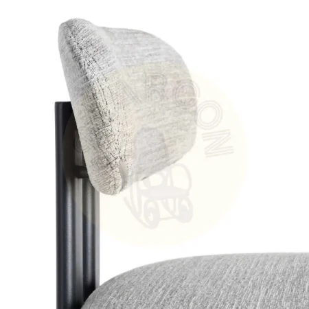 Taburete tapizado en tejido gris con estructura metálica asiento 75cm 50x47x109cm - Ixia - 614634IX - foto-secundaria-6